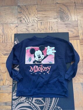 Vintage Disney Navy Mickey Unlimited Graphic Crewneck